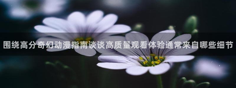 动漫热度榜:围绕高分奇幻动漫指南谈谈高质量观看体验通常来自哪些细节