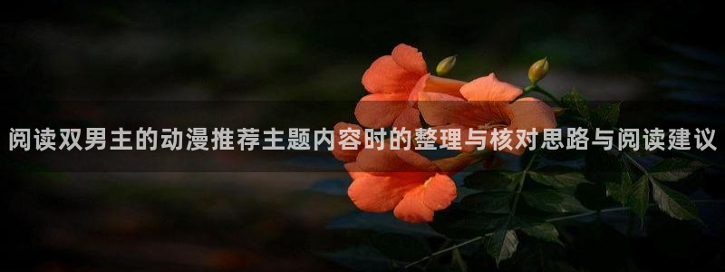 动漫作品推荐:阅读双男主的动漫推荐主题内容时的整理与核对思路与阅读建议