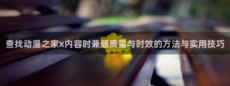 动漫资讯网站:查找动漫之家x内容时兼顾质量与时效的方法与实用技巧
