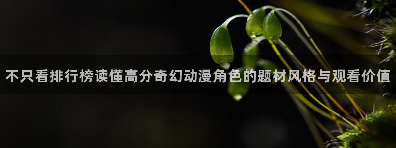 动漫更新资讯：不只看排行榜读懂高分奇幻动漫角色的题材风格与观看价值