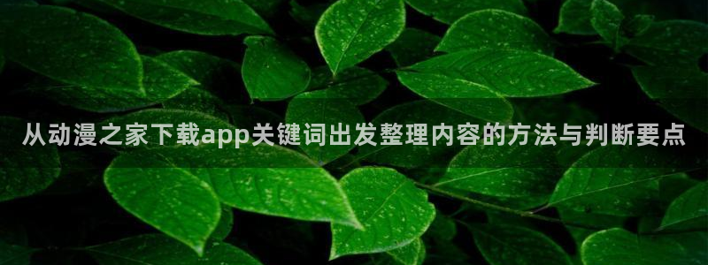 国漫大全:从动漫之家下载app关键词出发整理内容的方法与判断要点